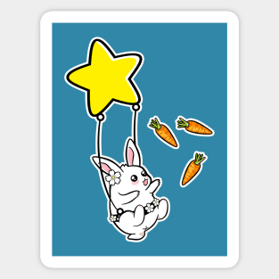 Funny Bunny on a Swing Sticker